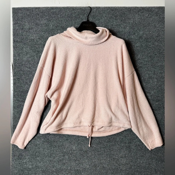 aerie Sweaters - Aerie Sherpa Fleece Oversized Sweatshirt - Cowl Neck Pullover, Size Large